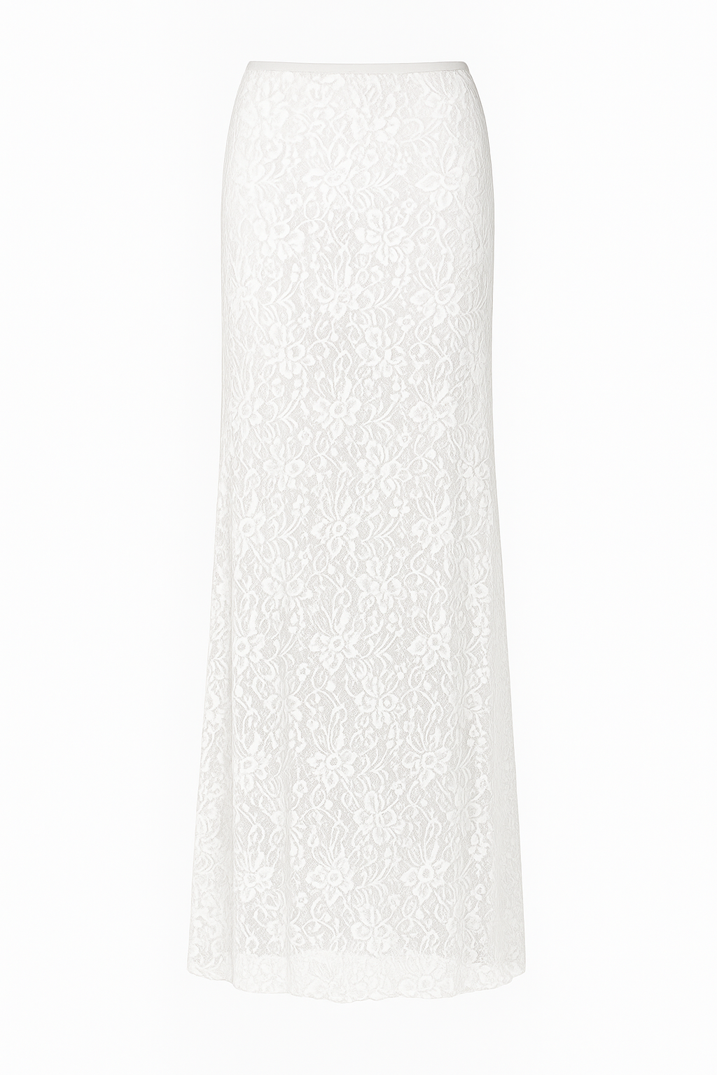 Lace Flow Skirt White