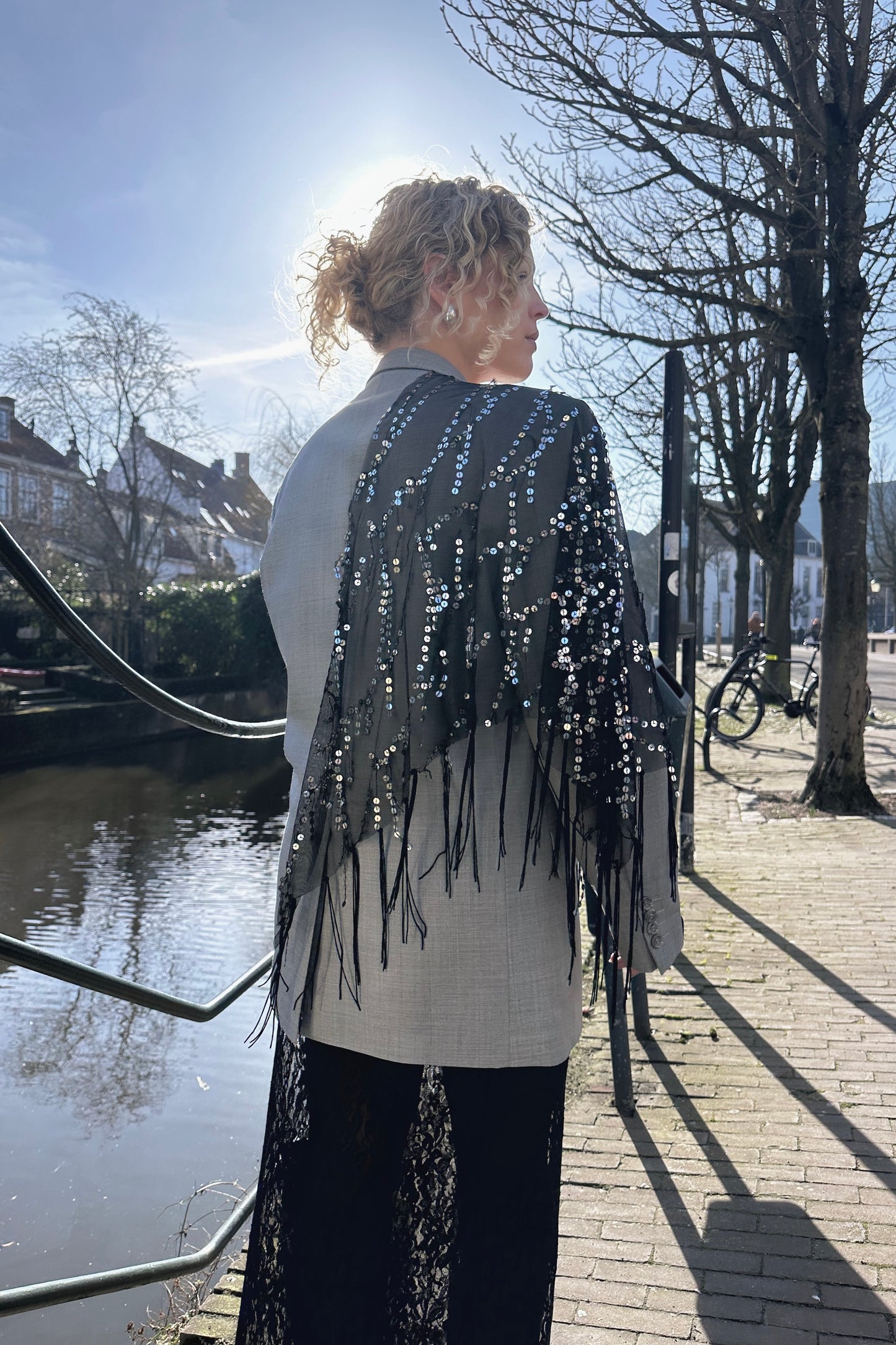 Vintage blazer Sequin Grey