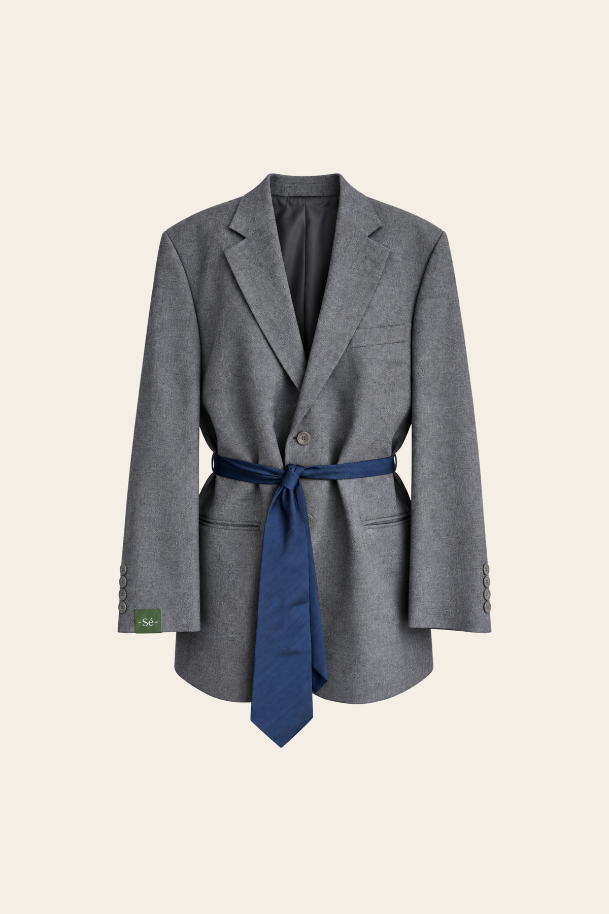 Vintage Blazer Tie Grey