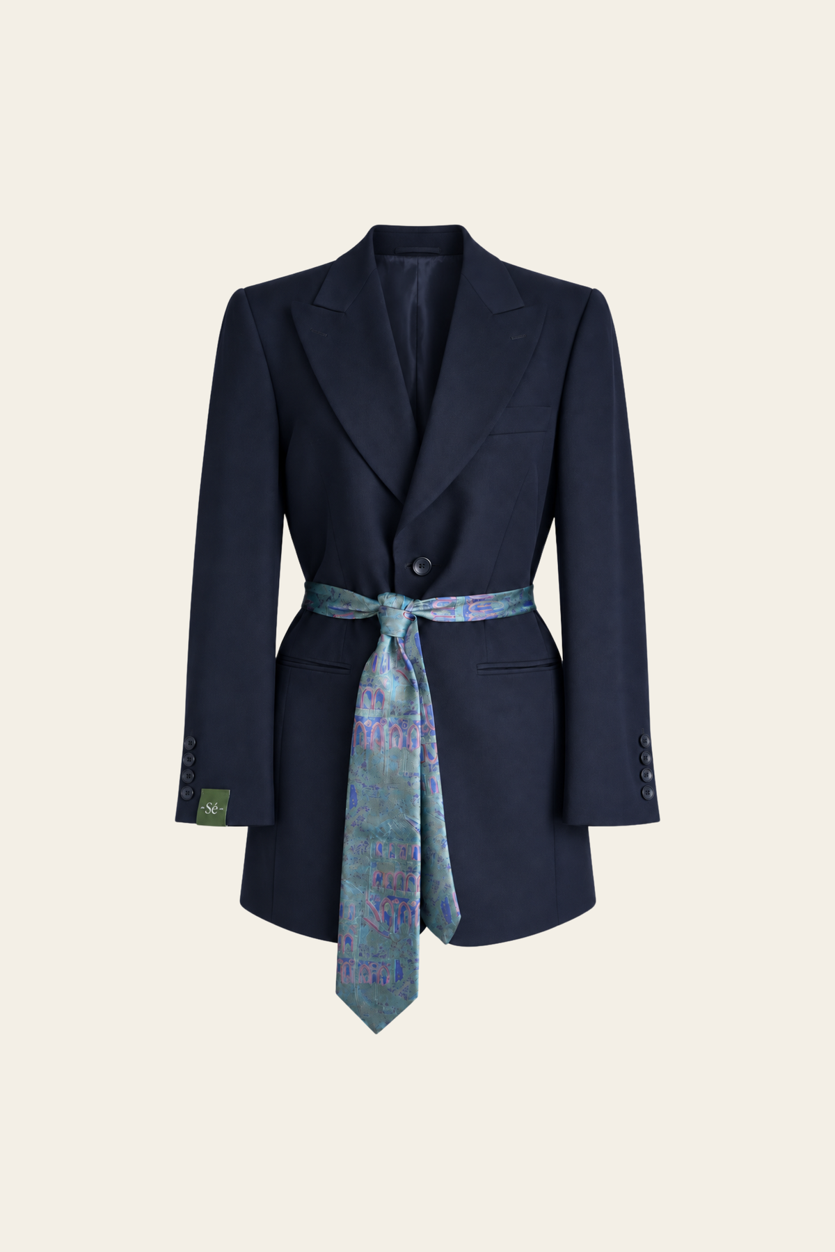 Vintage Blazer Tie Blue