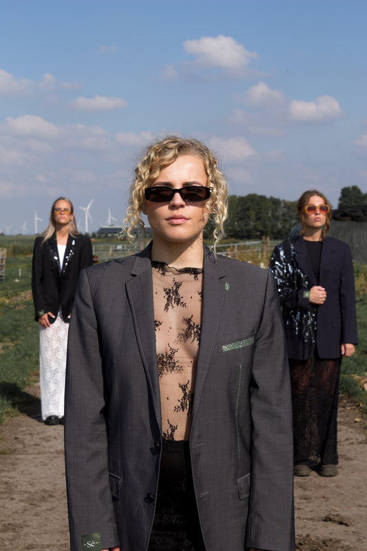 Vintage Blazer Grey Stone