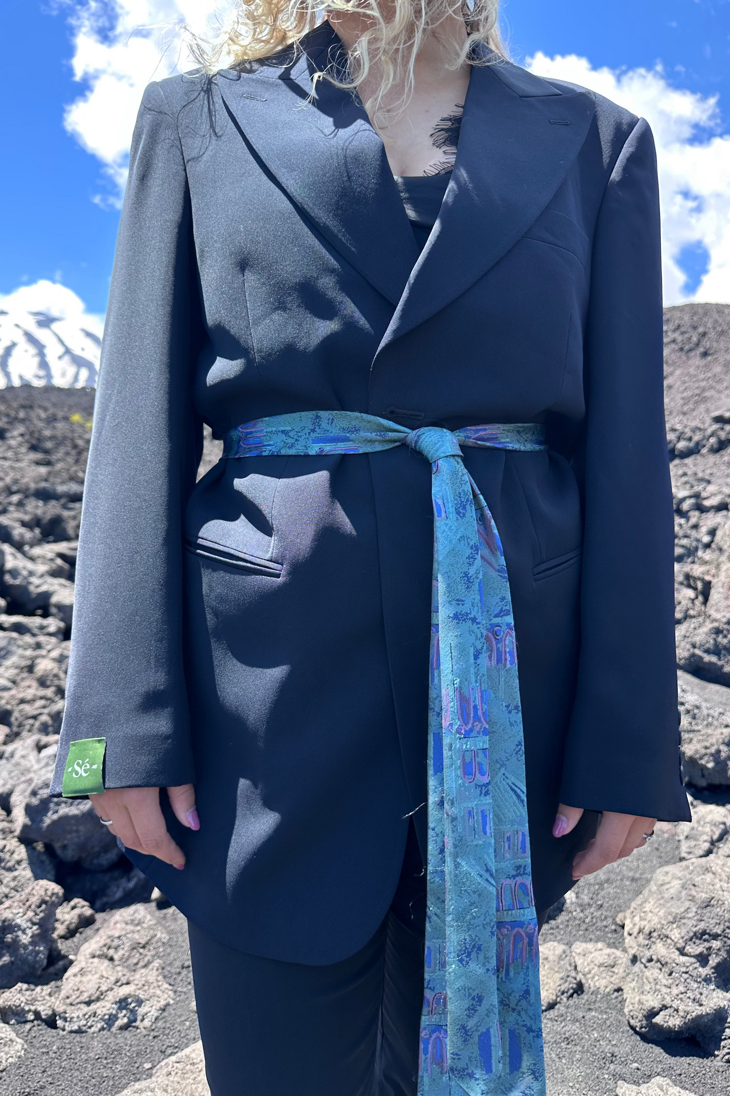 Vintage Blazer Tie Blue