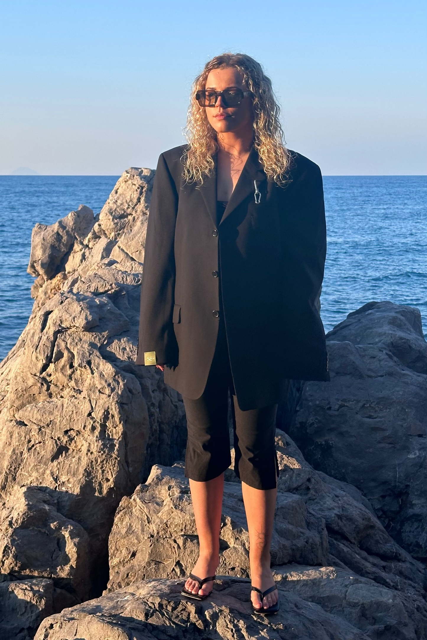 Vintage Blazer Stretch Black