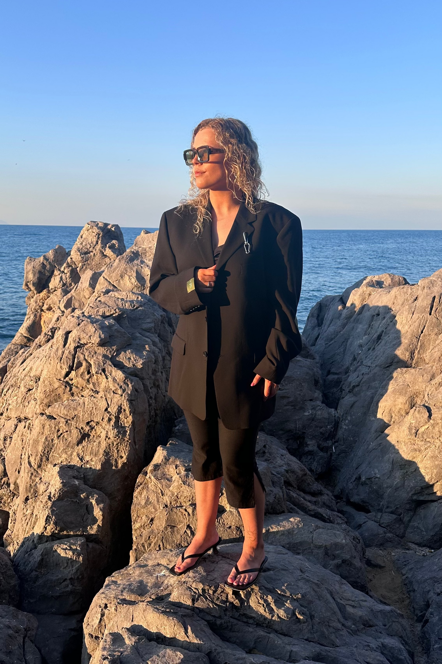 Vintage Blazer Stretch Black