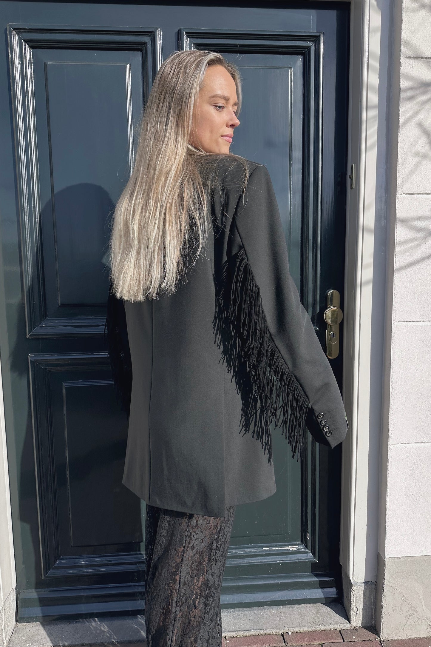 Vintage Blazer Fringe Black