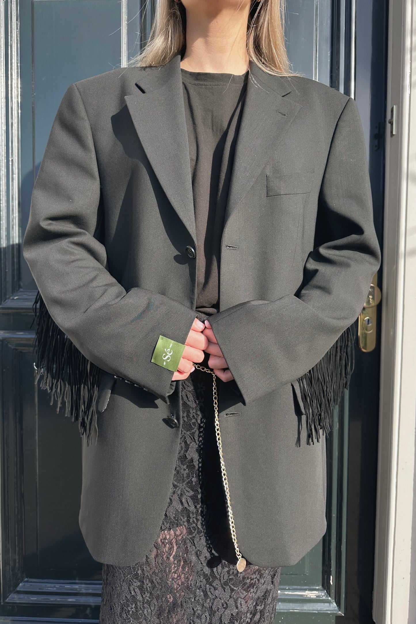 Vintage Blazer Fringe Black