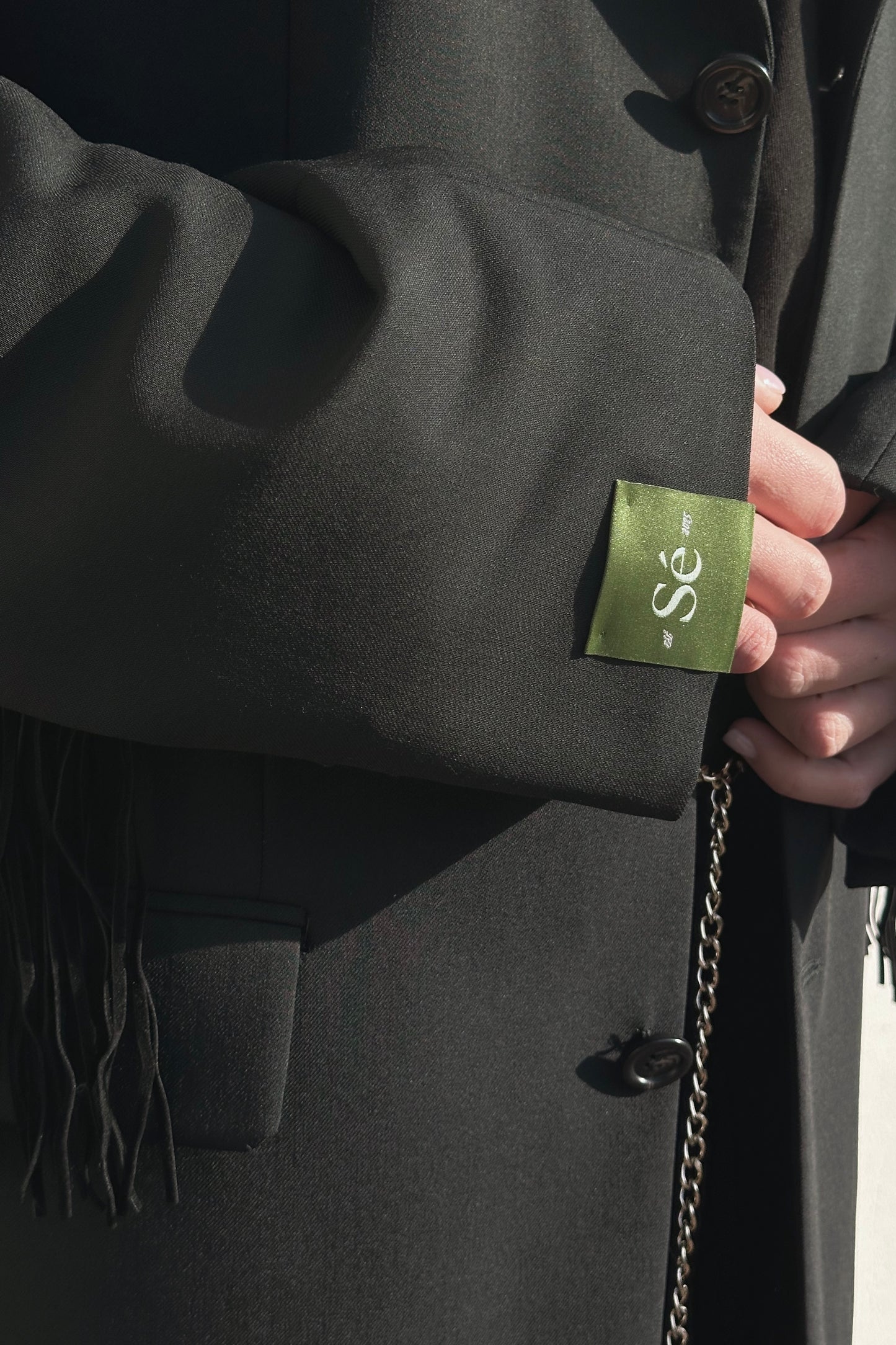 Vintage Blazer Fringe Black