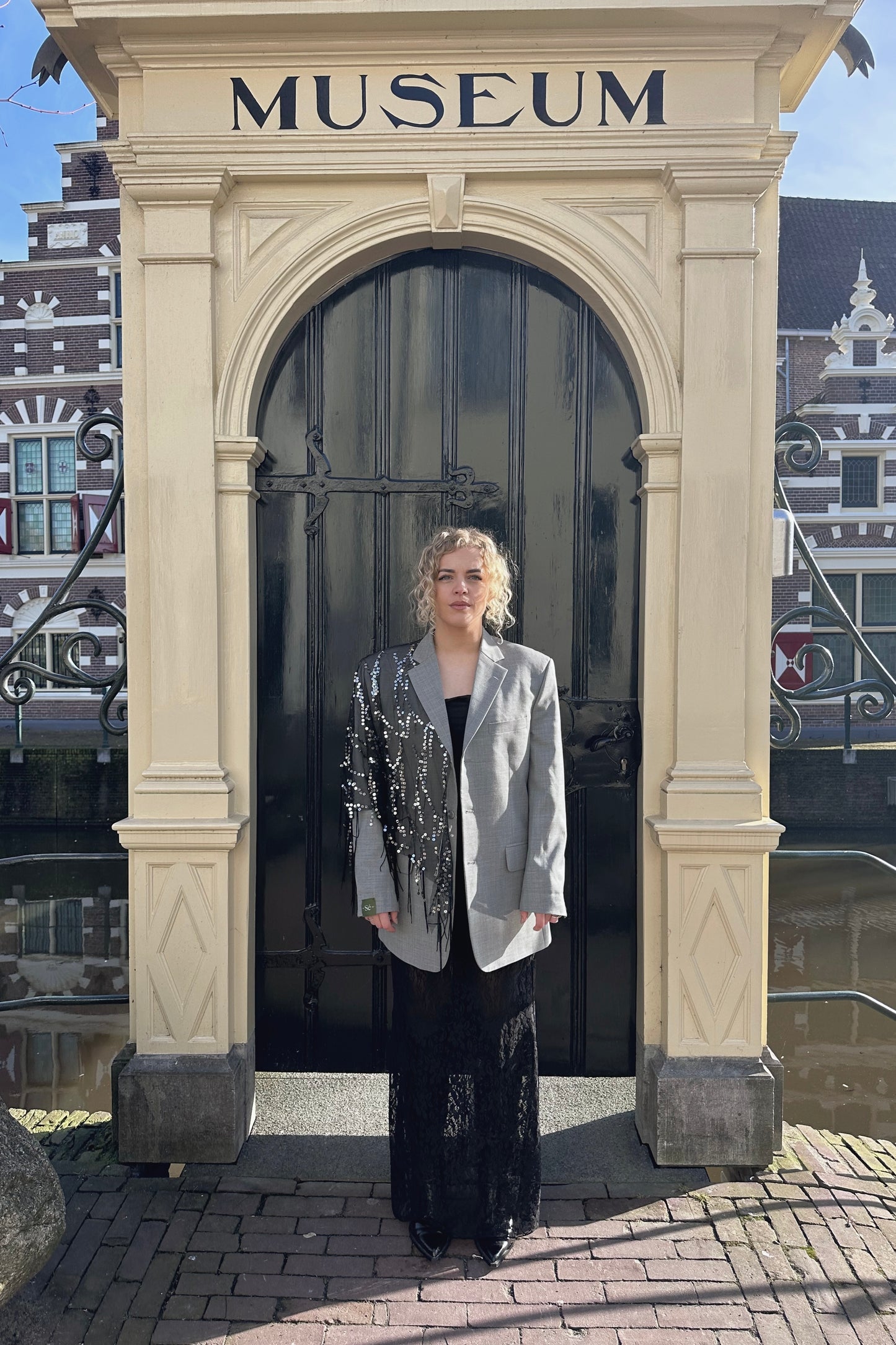 Vintage blazer Sequin Grey