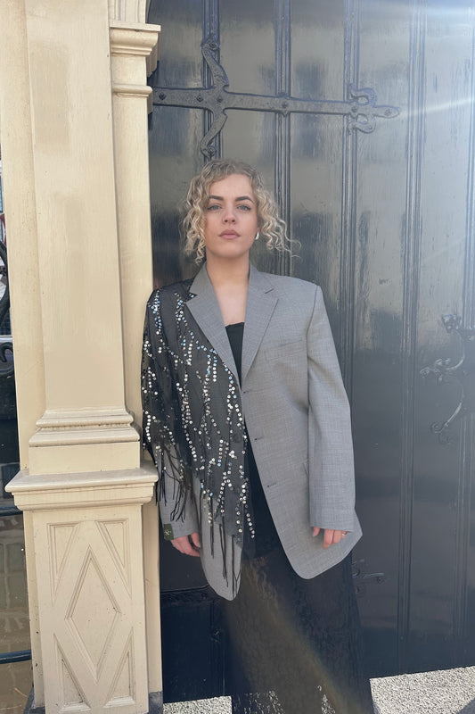 Vintage blazer Sequin Grey