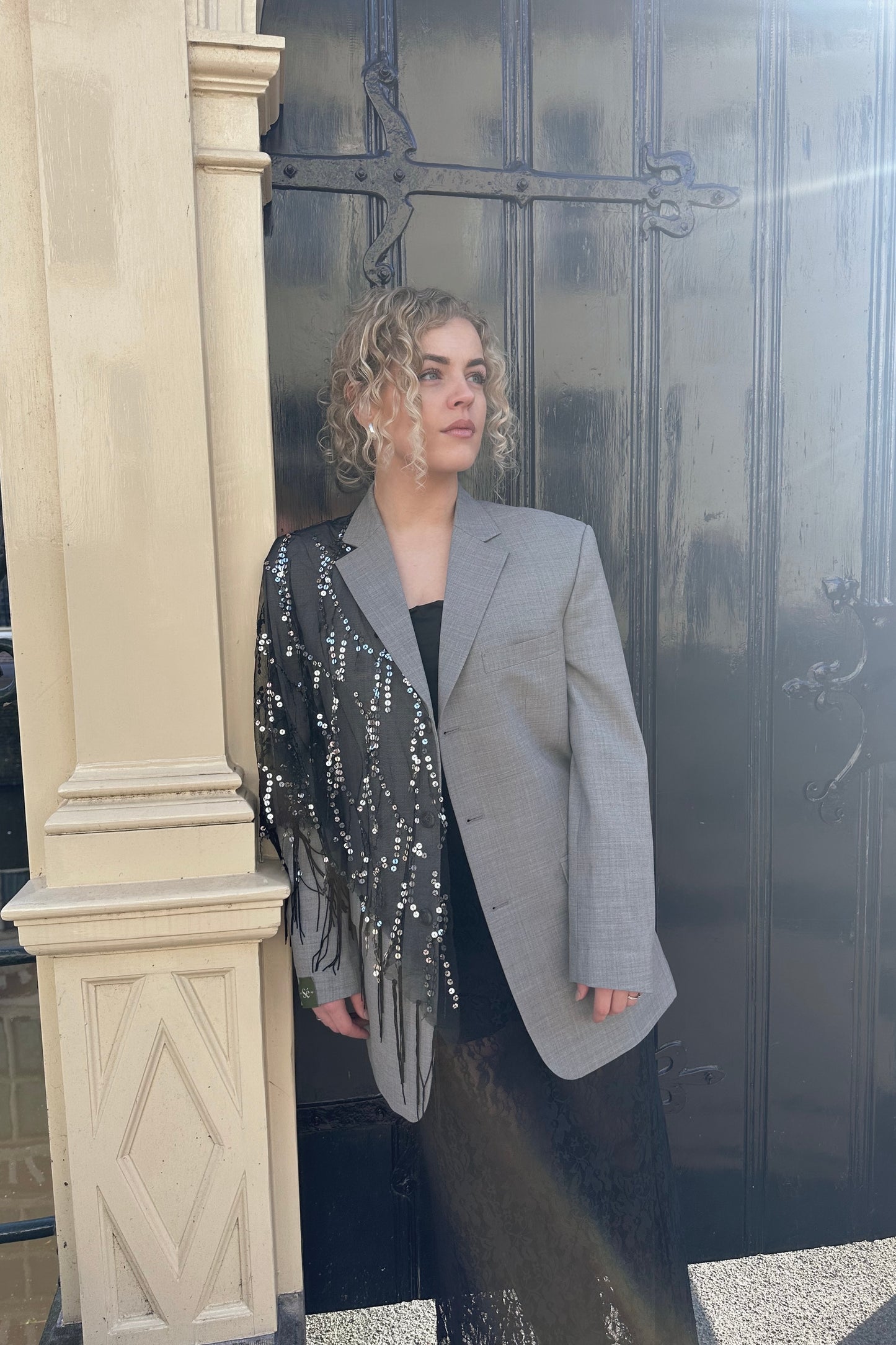 Vintage blazer Sequin Grey