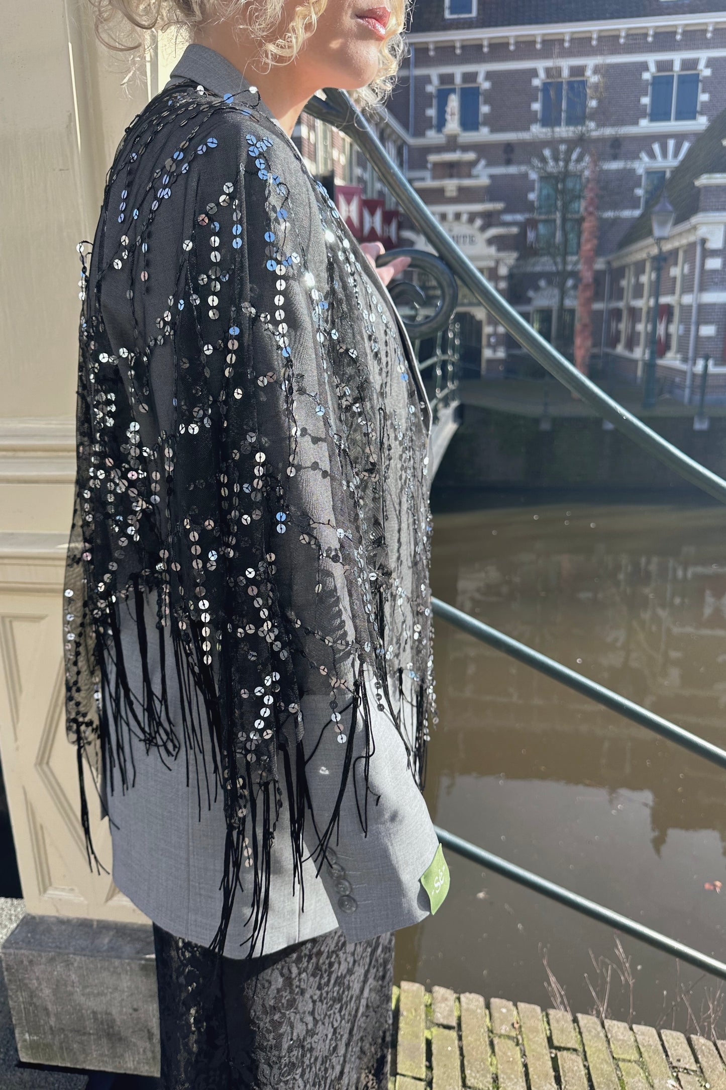 Vintage blazer Sequin Grey