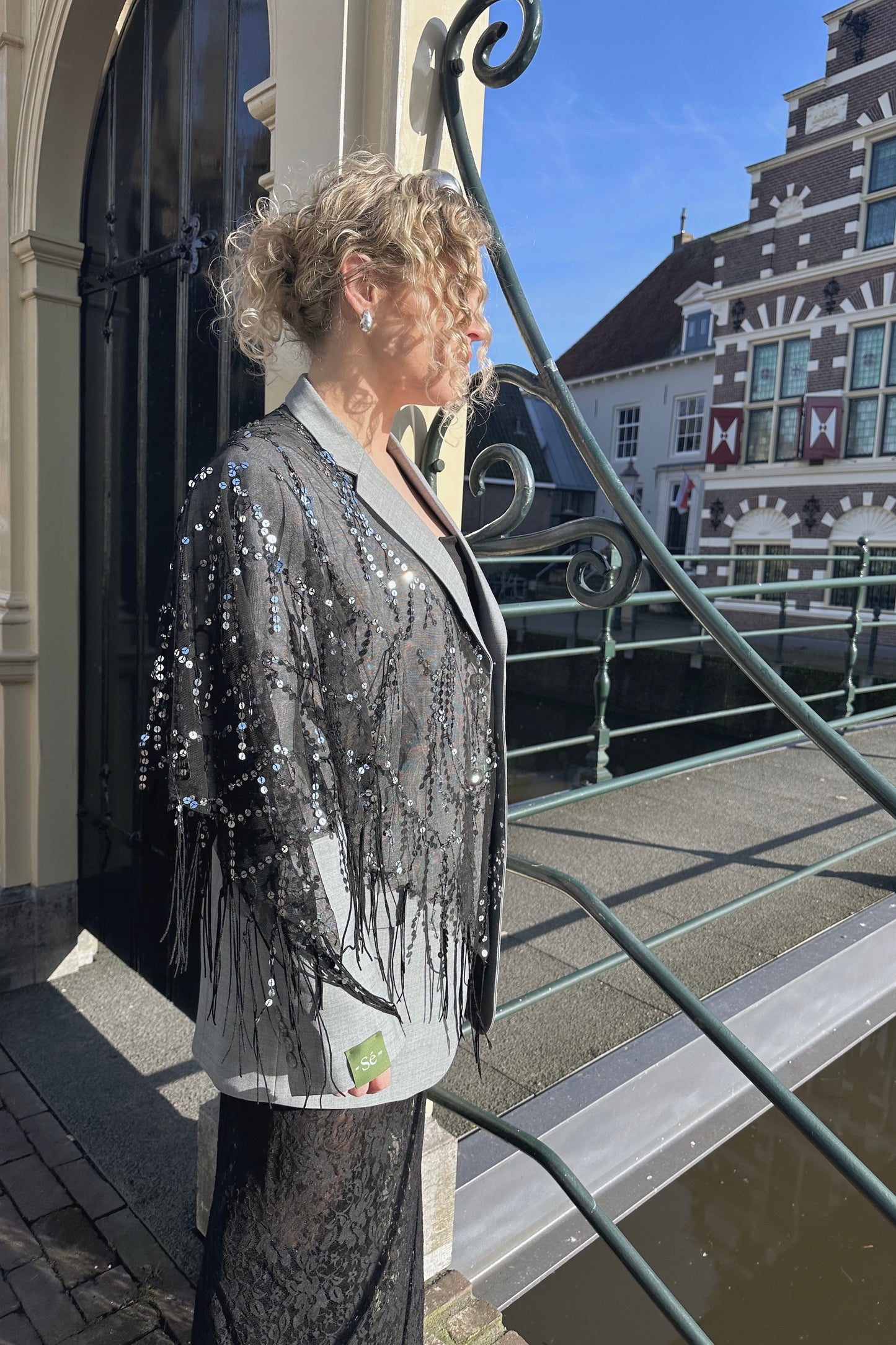 Vintage blazer Sequin Grey