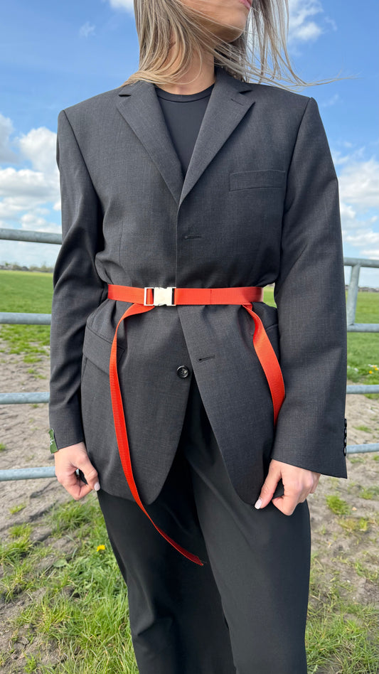 Vintage Blazer Belt Orange Grey