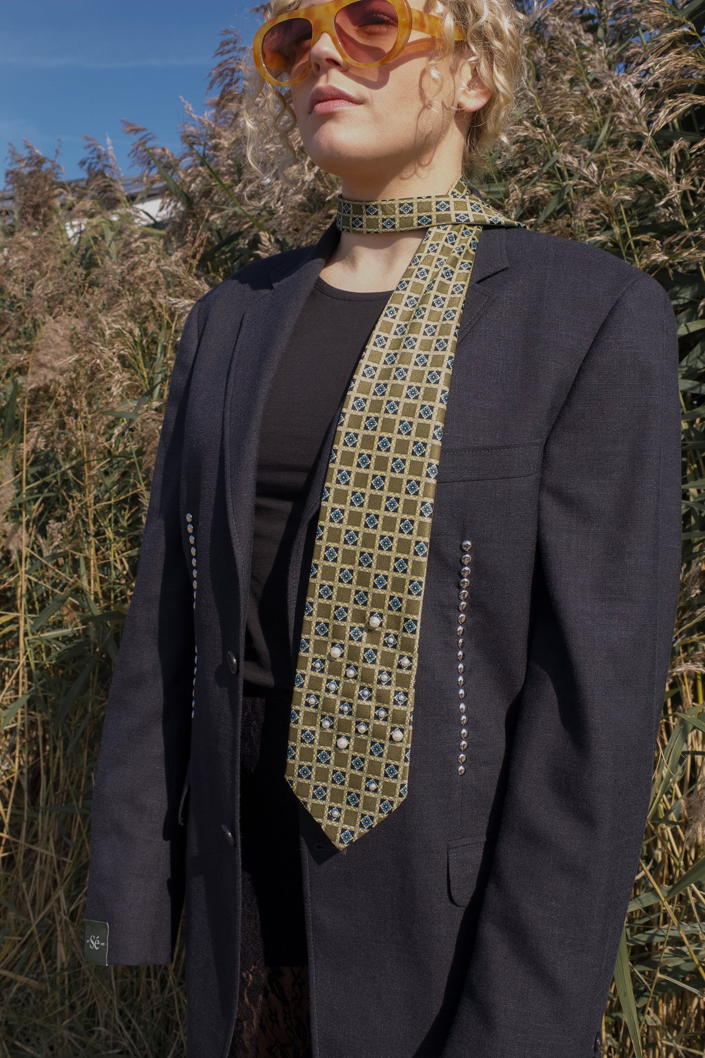 Vintage Tie Green Pearl