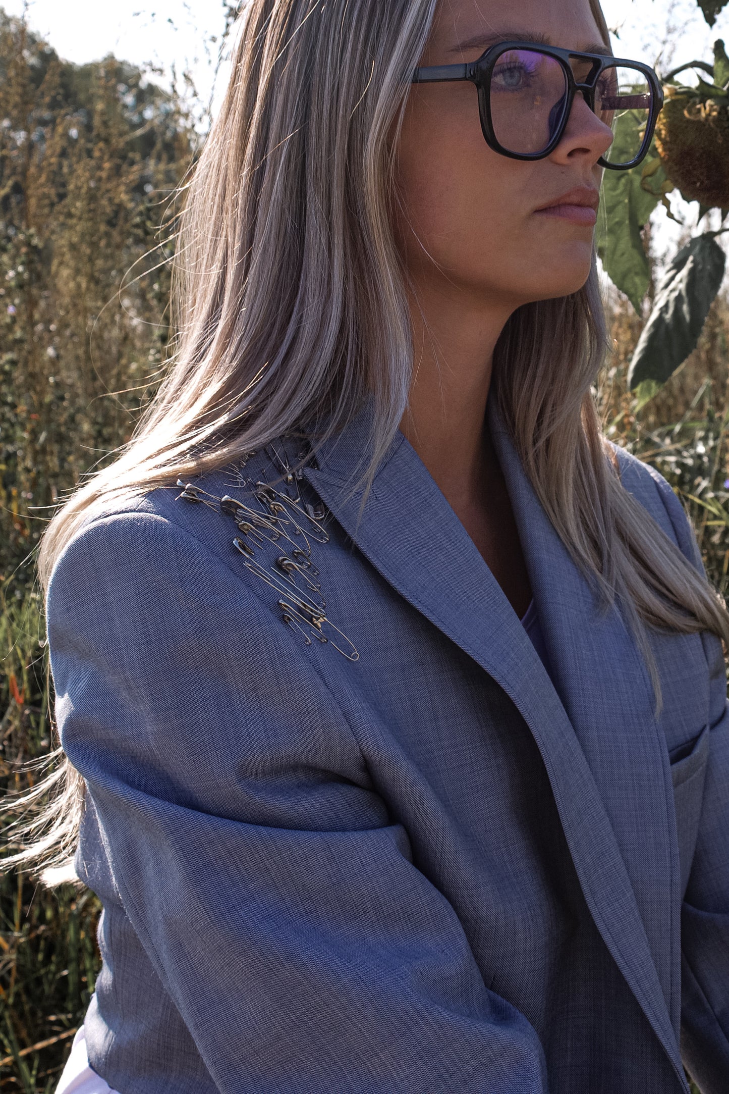Vintage Blazer Cropped Blue